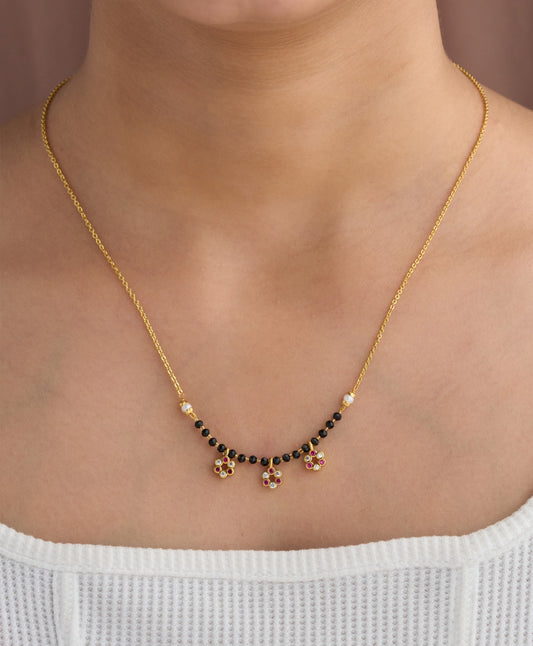 Gold Micro Plated Daily Wear Diamond Mangalsutra For Women