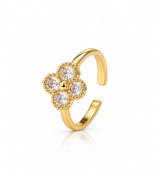 clover 18K Gold Plated Women's Ring