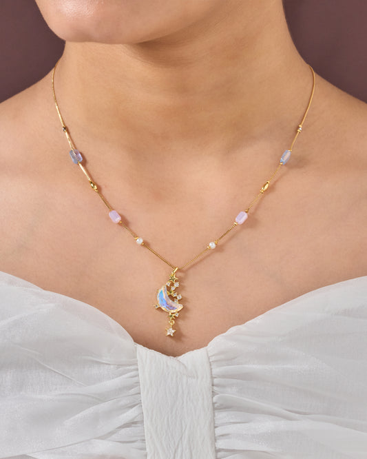 Gold Elegant Designer Traditional Brass necklace For Women