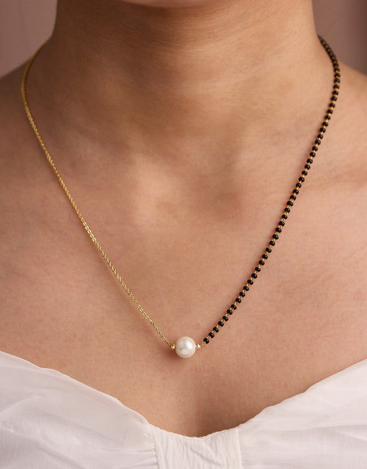 Gold Micro Plated daily Wear Diamond Managalsutra For Women
