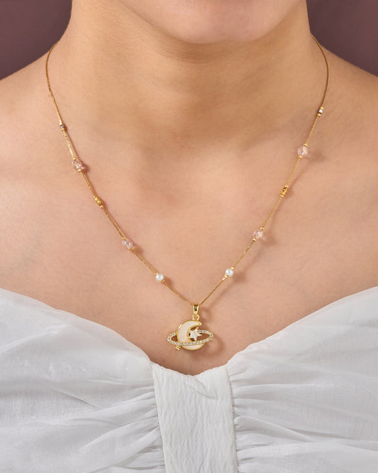 Gold Elegant Designer Traditional Brass necklace For Women