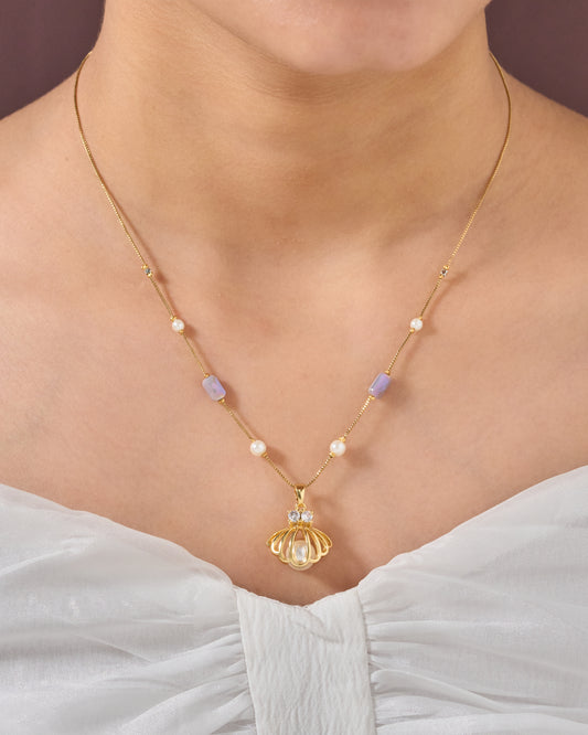 Gold Elegant Designer Traditional Brass necklace For Women