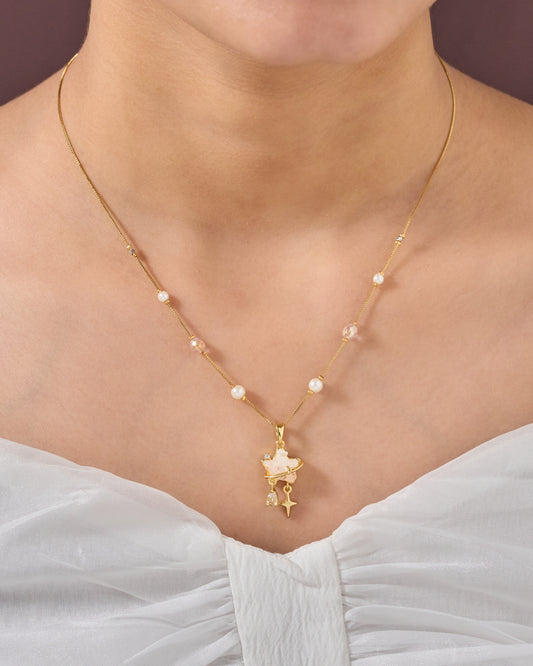 Gold Elegant Designer Traditional Brass necklace For Women