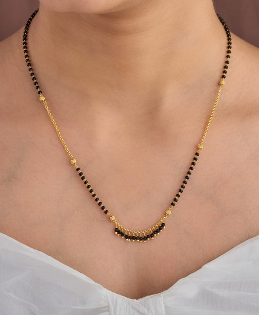 Gold Micro Plated Daily Wear Diamond Mangalsutra For Women