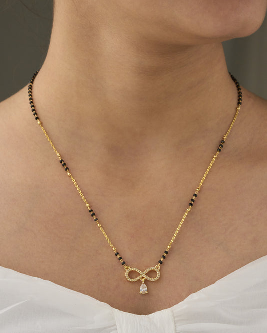 Micro Gold Plated Daily Wear Diamond Mangalsutra For Women