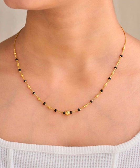 Gold Micro Plated Daily Wear Diamond Mangalsutra For Women