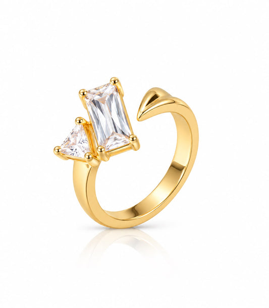 Crystal 18K Gold Plated Women's Ring